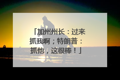 加州州长：过来抓我啊；特朗普：抓他，这很棒！