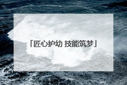 匠心护幼 技能筑梦