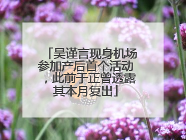 吴谨言现身机场参加产后首个活动，此前于正曾透露其本月复出