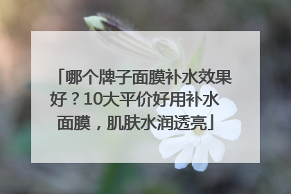 哪个牌子面膜补水效果好？10大平价好用补水面膜，肌肤水润透亮
