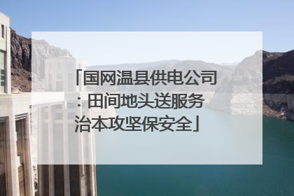 国网温县供电公司：田间地头送服务 治本攻坚保安全
