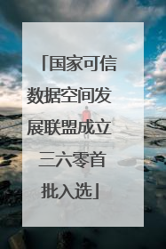国家可信数据空间发展联盟成立 三六零首批入选