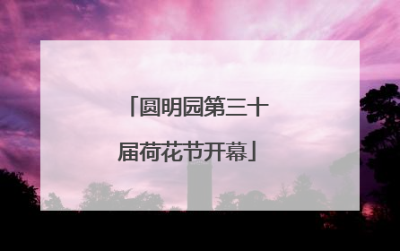 圆明园第三十届荷花节开幕