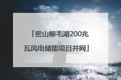 密山柳毛湖200兆瓦风电储能项目并网