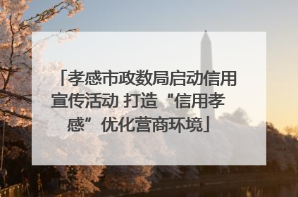 孝感市政数局启动信用宣传活动 打造“信用孝感”优化营商环境