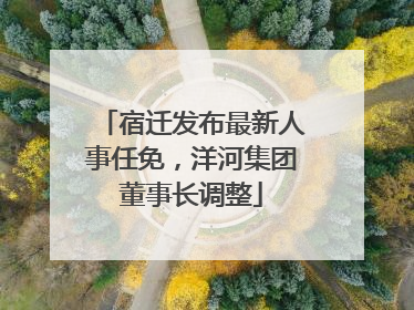 宿迁发布最新人事任免，洋河集团董事长调整