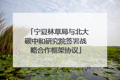 宁夏林草局与北大碳中和研究院签署战略合作框架协议