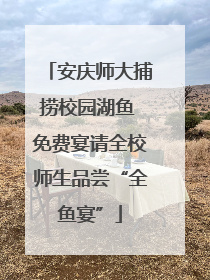 安庆师大捕捞校园湖鱼 免费宴请全校师生品尝“全鱼宴”