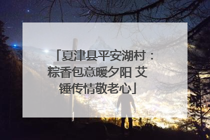夏津县平安湖村：粽香包意暖夕阳 艾锤传情敬老心