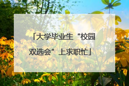 大学毕业生“校园双选会”上求职忙