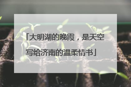 大明湖的晚霞，是天空写给济南的温柔情书