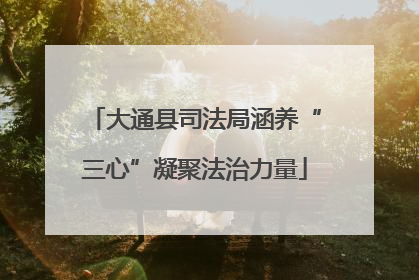 大通县司法局涵养“三心”凝聚法治力量