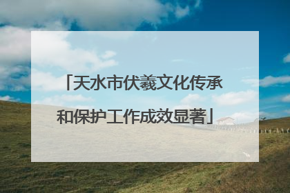 天水市伏羲文化传承和保护工作成效显著