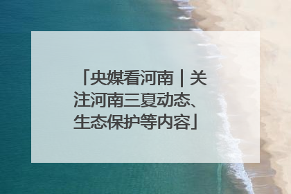 央媒看河南｜关注河南三夏动态、生态保护等内容