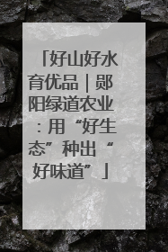 好山好水育优品｜郧阳绿道农业：用“好生态”种出“好味道”