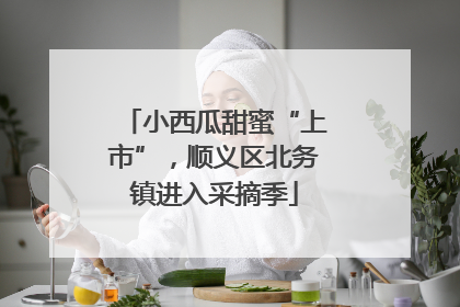 小西瓜甜蜜“上市”，顺义区北务镇进入采摘季