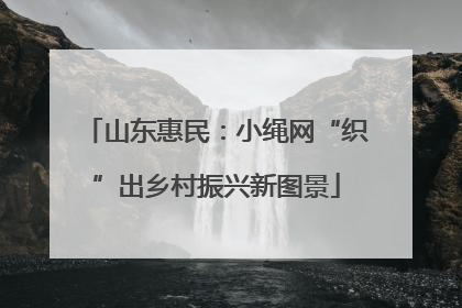 山东惠民：小绳网“织”出乡村振兴新图景