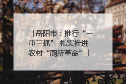 岳阳市：推行“三重三抓” 扎实推进农村“厕所革命”