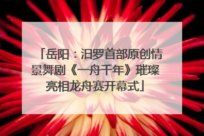 岳阳：汨罗首部原创情景舞剧《一舟千年》璀璨亮相龙舟赛开幕式