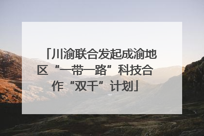 川渝联合发起成渝地区“一带一路”科技合作“双千”计划
