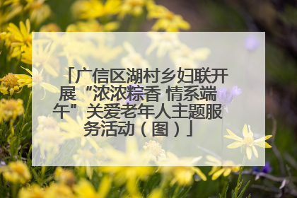 广信区湖村乡妇联开展“浓浓粽香 情系端午”关爱老年人主题服务活动（图）