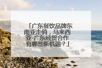 广东餐饮品牌东南亚走俏，马来西亚-广东经贸合作有哪些新机遇？
