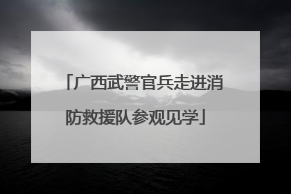 广西武警官兵走进消防救援队参观见学