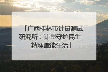 广西桂林市计量测试研究所：计量守护民生 精准赋能生活