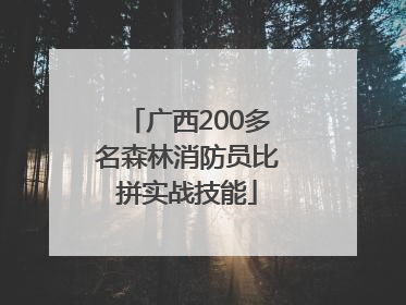 广西200多名森林消防员比拼实战技能