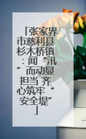 张家界市慈利县杉木桥镇：闻“汛”而动显担当 齐心筑牢“安全堤”