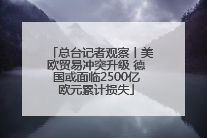 总台记者观察丨美欧贸易冲突升级 德国或面临2500亿欧元累计损失