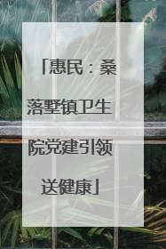 惠民：桑落墅镇卫生院党建引领送健康