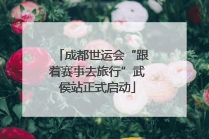 成都世运会“跟着赛事去旅行”武侯站正式启动