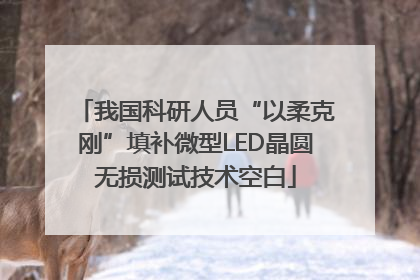 我国科研人员“以柔克刚”填补微型LED晶圆无损测试技术空白