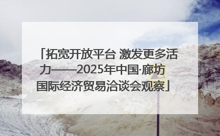 拓宽开放平台 激发更多活力——2025年中国·廊坊国际经济贸易洽谈会观察