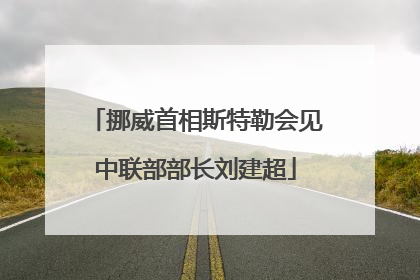 挪威首相斯特勒会见中联部部长刘建超