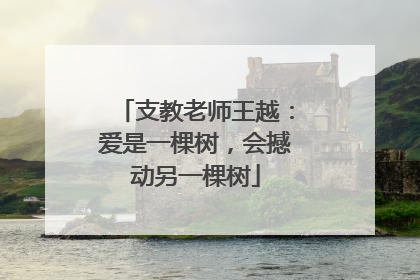 支教老师王越：爱是一棵树，会撼动另一棵树