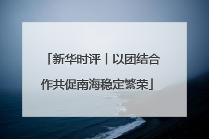 新华时评丨以团结合作共促南海稳定繁荣