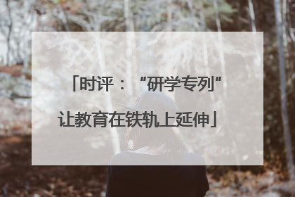 时评：“研学专列”让教育在铁轨上延伸