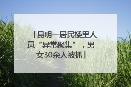 昆明一居民楼里人员“异常聚集”，男女30余人被抓