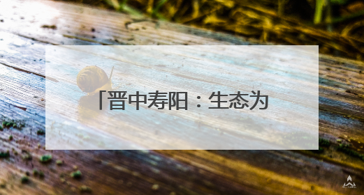 晋中寿阳：生态为基产业铺路 绘就廊带建设新画卷
