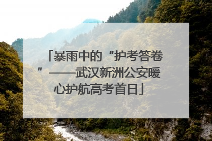 暴雨中的“护考答卷”——武汉新洲公安暖心护航高考首日
