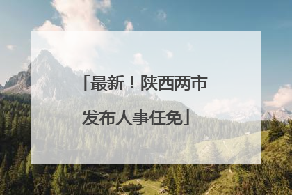 最新！陕西两市发布人事任免