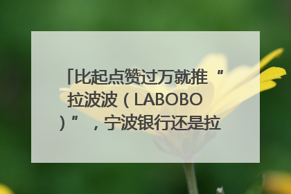 比起点赞过万就推“拉波波（LABOBO）”，宁波银行还是拉业绩吧｜财经辣评