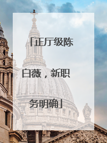 正厅级陈白薇，新职务明确