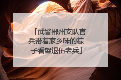 武警郴州支队官兵带着家乡味的粽子看望退伍老兵