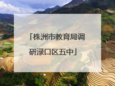 株洲市教育局调研渌口区五中