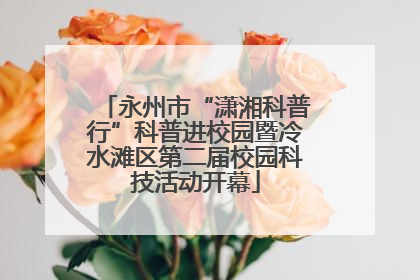永州市“潇湘科普行”科普进校园暨冷水滩区第二届校园科技活动开幕