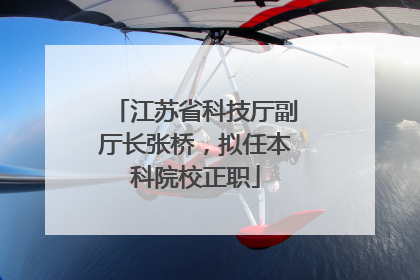 江苏省科技厅副厅长张桥，拟任本科院校正职