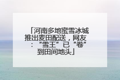 河南多地蜜雪冰城推出麦田配送，网友：“雪王”已“卷”到田间地头